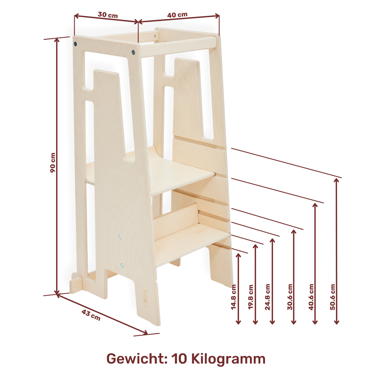 Tuki® Lernturm Whitewash