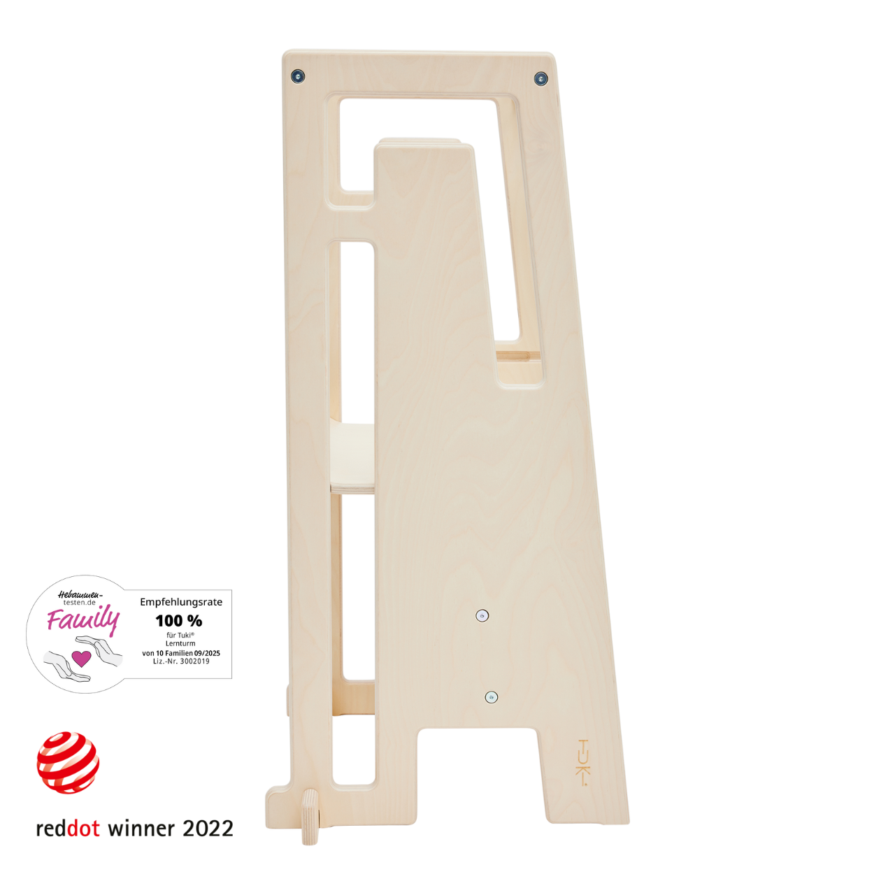 Tuki Learning Tower made of birch wood – tip-proof Learning Tower for children from 1 year