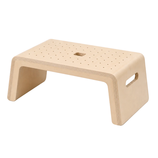 Tuki Stool – premium step stool made of birch wood with non-slip surface and side handles for children